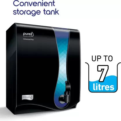 Pureit Advanced Plus RO+MF+MP 7 L RO + MF Water Purifier  (Black) Pureit Advanced Plus RO+MF+MP 7 L RO + MF Water Purifier  (Black)